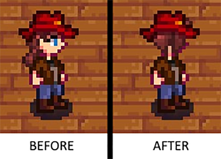 Hats Won’t Mess Up Hair / Stardew Valley Mod