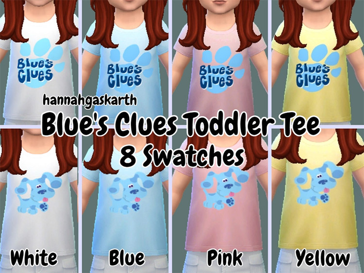 Blue’s Clues Toddler Tee by hannahgaskarth / Sims 4 CC