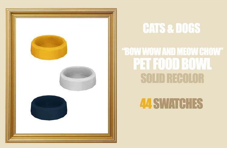 Cats & Dogs – Pet Food Bowl by sim.saurus / Sims 4 CC
