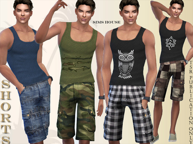 Safari Shorts CC for Sims 4