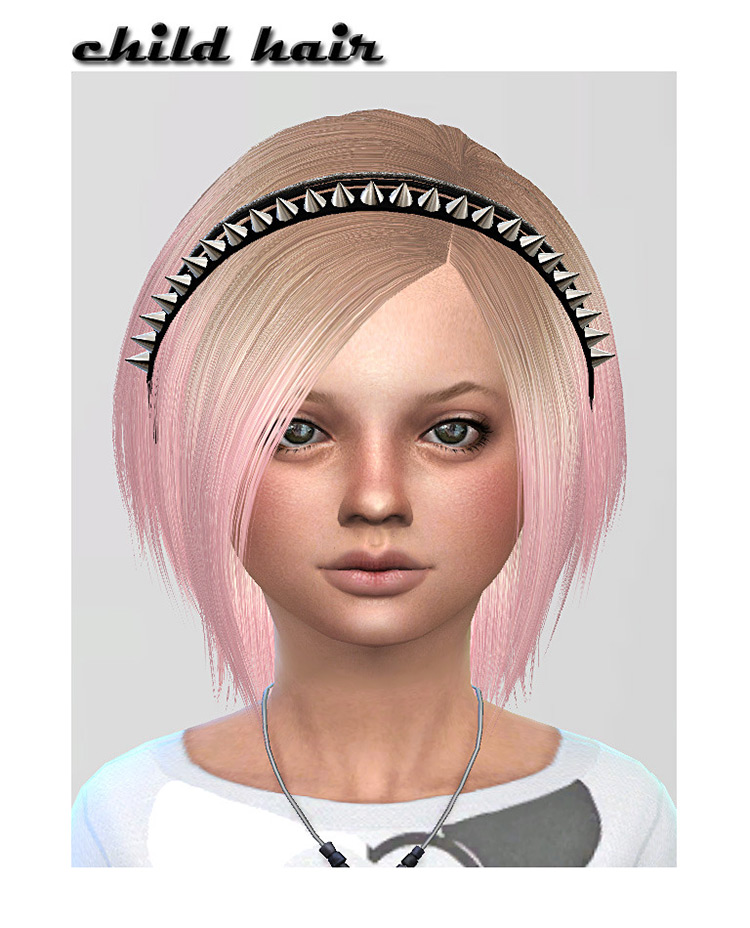 ShojoAngel Child’s Hair With Headband Sims 4 CC