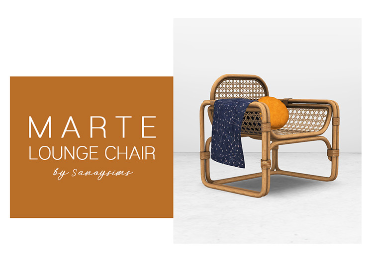 Marte Lounge Chair Sims 4 CC
