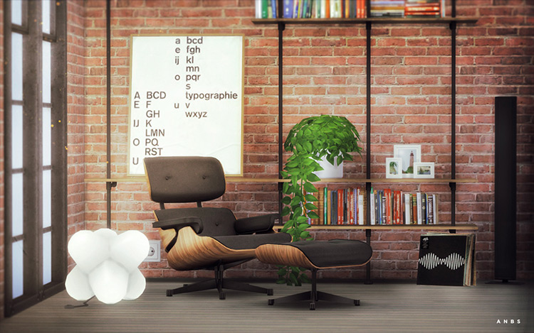 Eames Lounge Chair CC for Sims 4