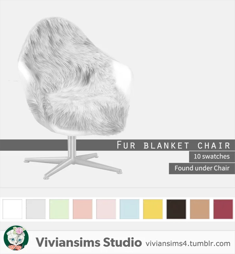Fur Blanket Chair Sims 4 CC
