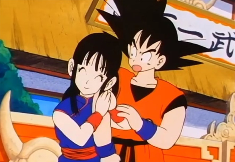 Goku and Chi Chi from Dragon Ball anime