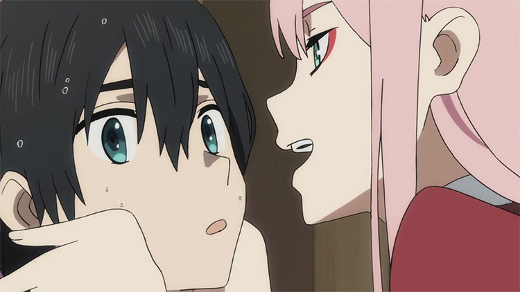 Zero Two and Hiro from Darling in the FranXX
