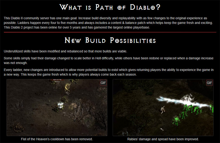 Path of Diablo mod screenshot