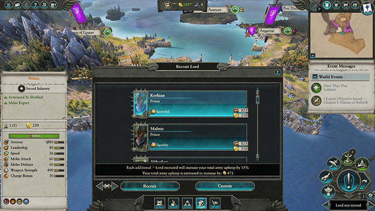 Custom Lord Creation mod for Total War: Warhammer 2