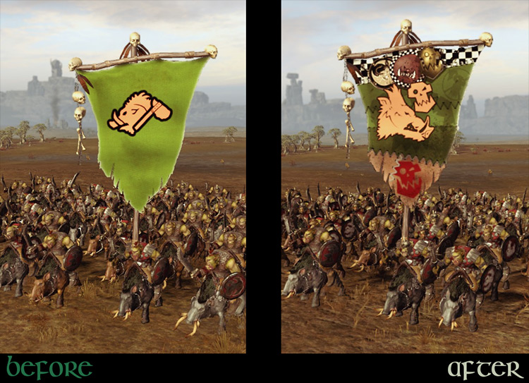 Immersive Battle Banners mod for Total War: Warhammer 2
