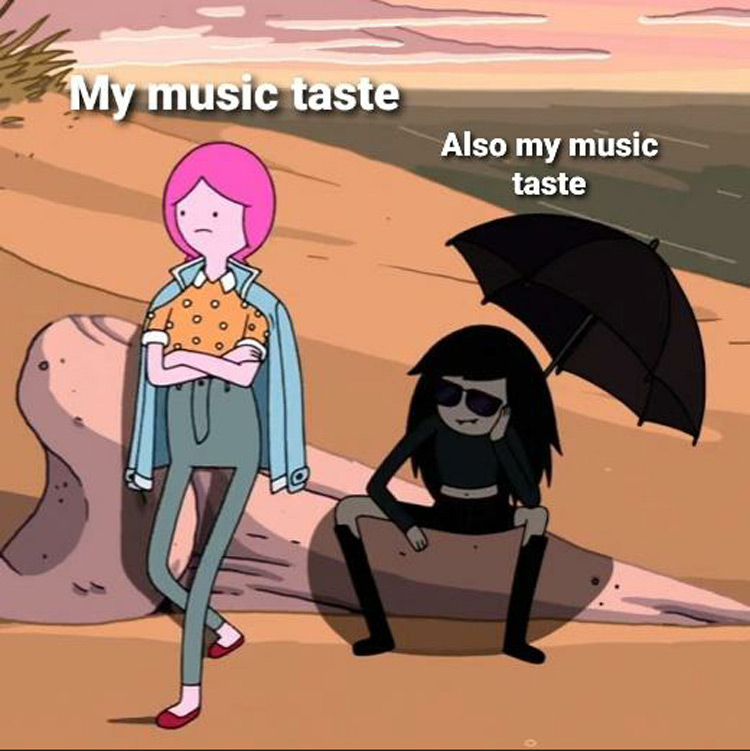 PB and Marceline music taste meme