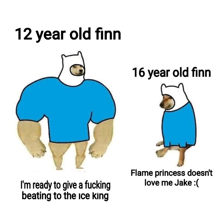 12 year old finn vs 16 year old finn