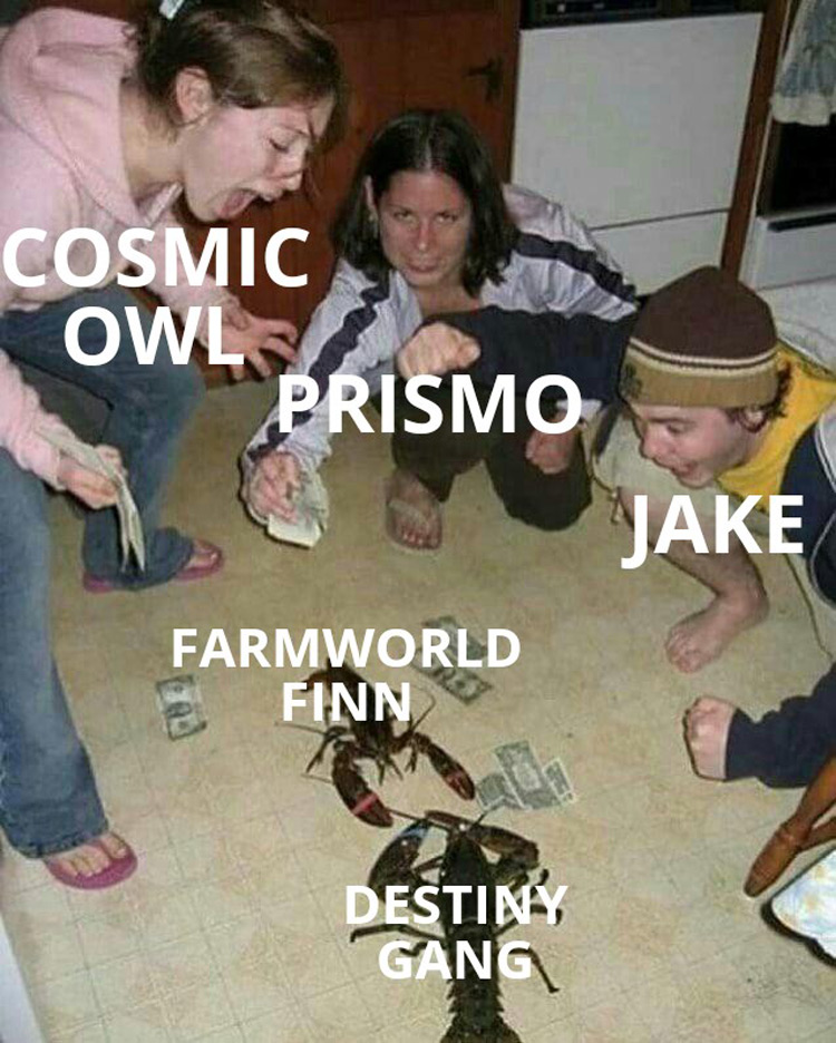 Cosmic owl Prismo meme