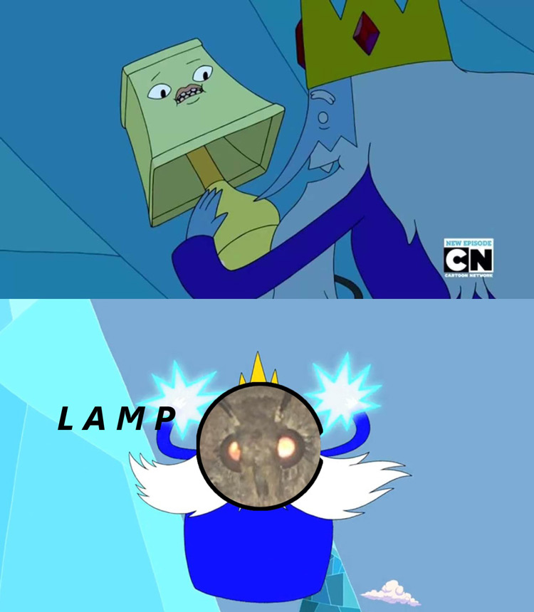 Ice King and Lamp meme