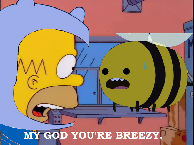 Youre breezy Simpsons crossover meme