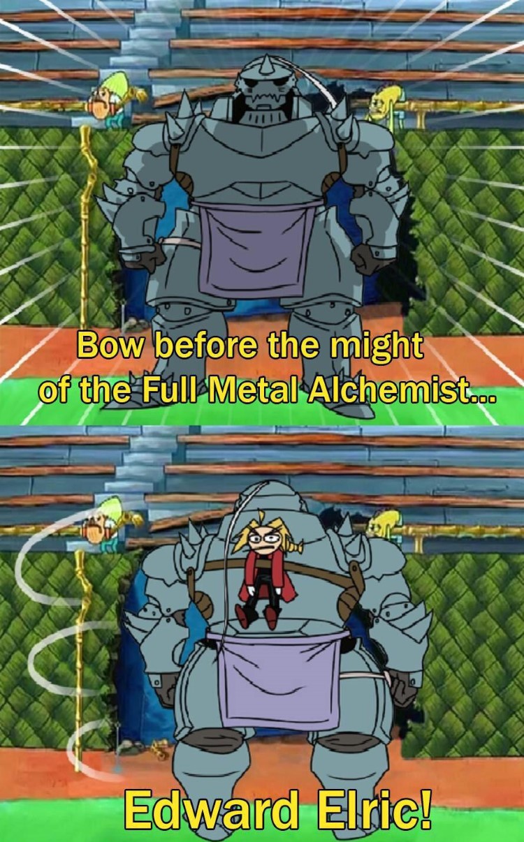 Fullmetal Al Elric joke SpongeBob crossover meme