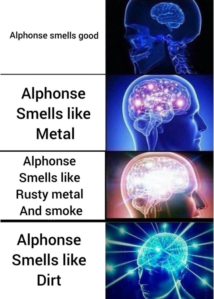Alphonse smells like metal meme