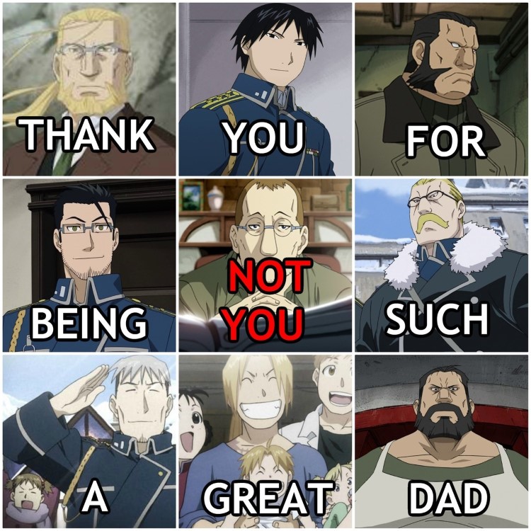 Thank you for being a great dad FMA meme