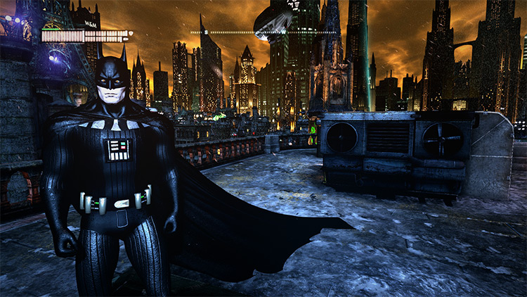 Darth Vader themed batsuit for Batman: Arkham City