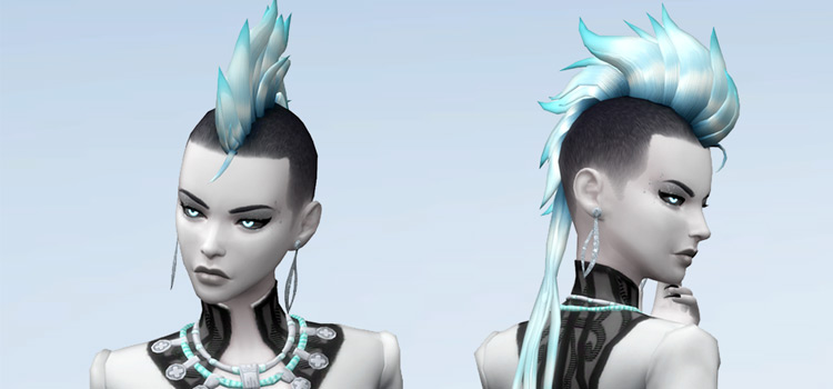 Mohawk hairdo CC for Sims 4