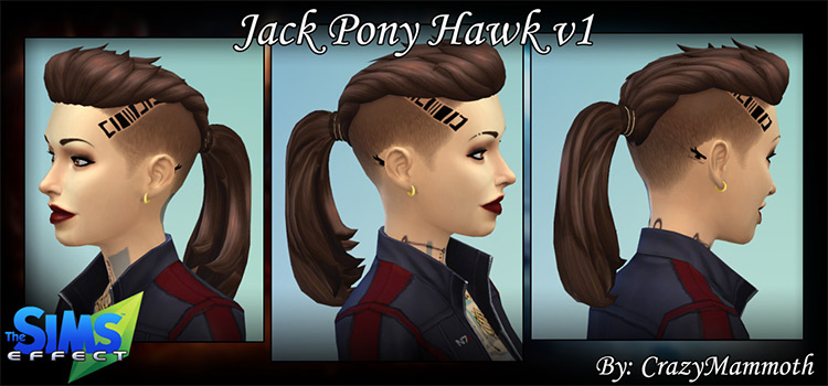 Jack Pony Hawk Hair CC