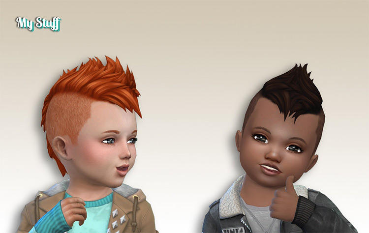Undercut Mohawk for Toddlers - Sims 4 CC
