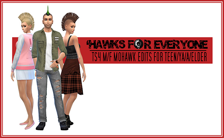 Hawks for Everyone - Sims 4 Hairdo