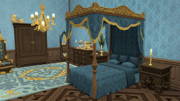 French Canopy Bed Sims 4 CC