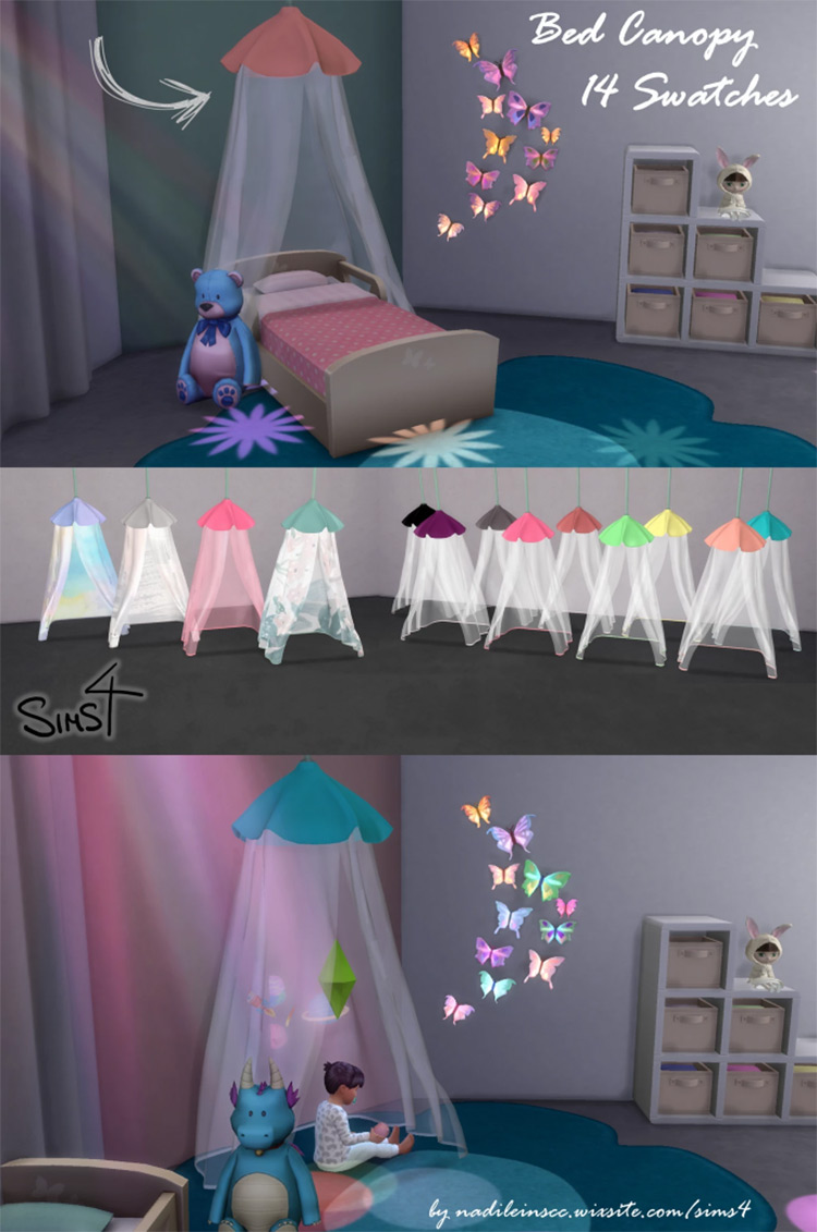Dreamer Bed Canopy Custom Content for TS4