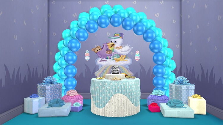 Bundle of Joy Baby Shower Party Items Set for The Sims 4