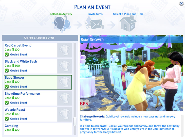 Baby Shower Event Sims 4 CC screenshot