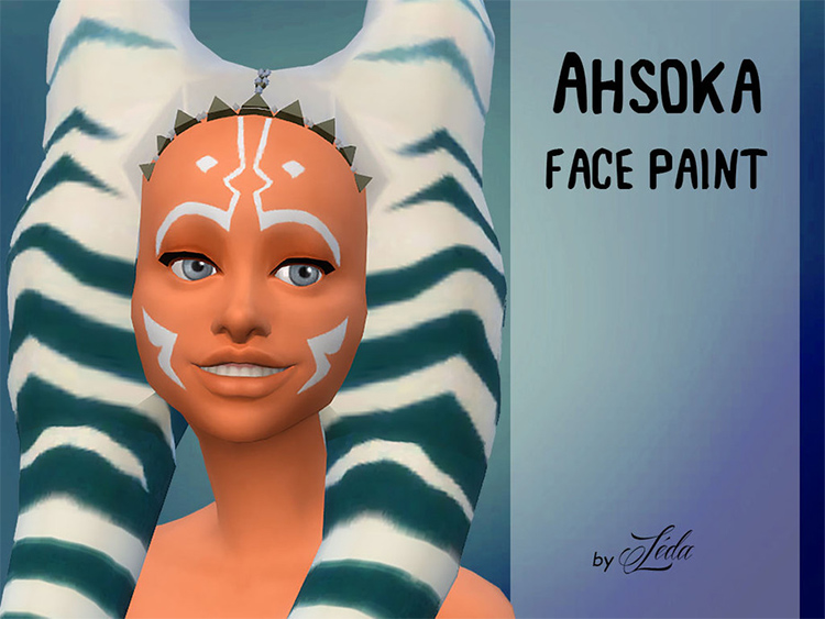 Ahsoka Tano’s Face Paint for Sims 4