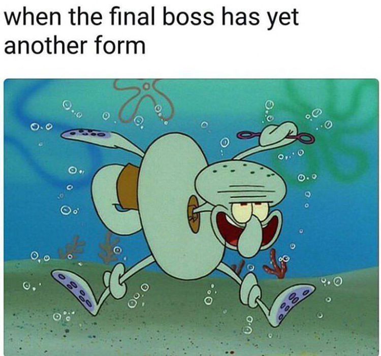 Squidward - final boss meme