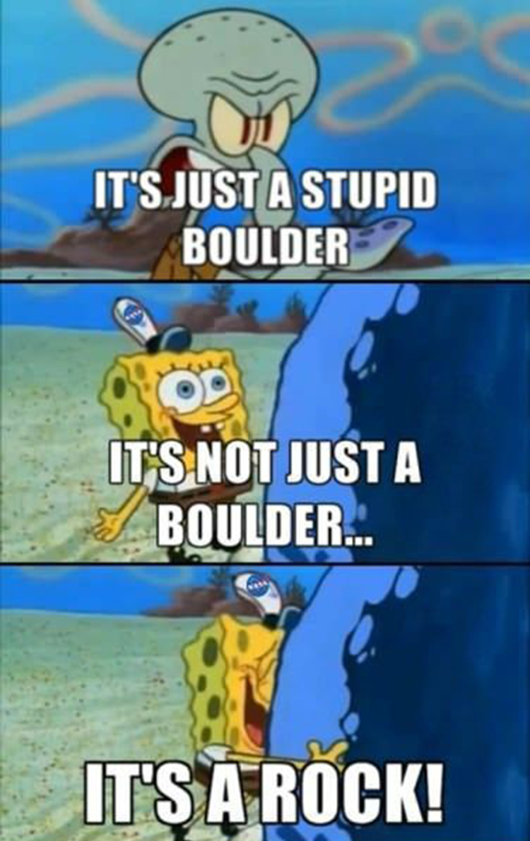 It's not just a boulder, it's a rock