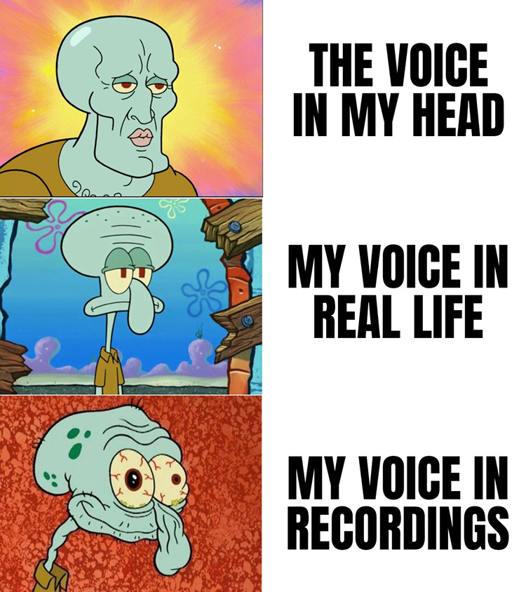 My voice in my head vs recording