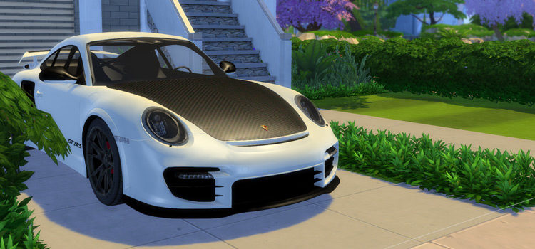 Porsche 911 GT2 White & Black Car Mod (TS4)