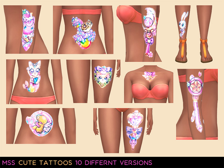 Cute Tattoos Set / Sims 4 CC