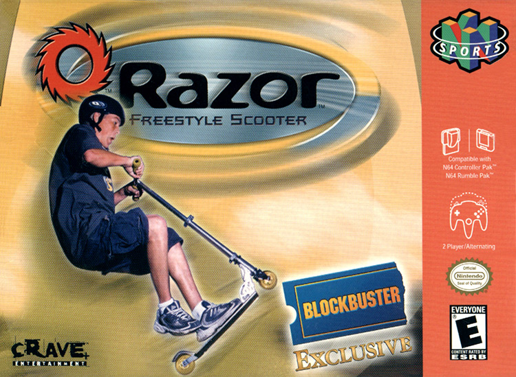 Razor Freestyle Scooter (2000) N64 Box Art