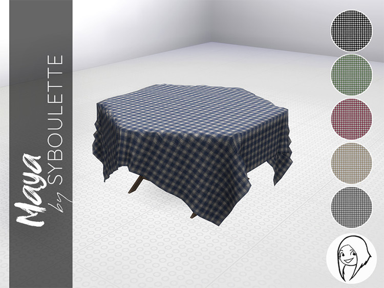Maya Checkered Tablecloth / Sims 4 CC