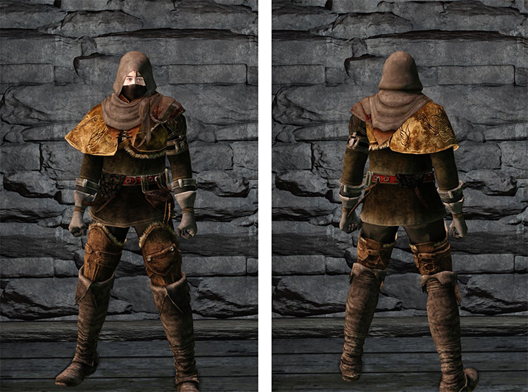 Black Leather Armor Set in Dark Souls 2