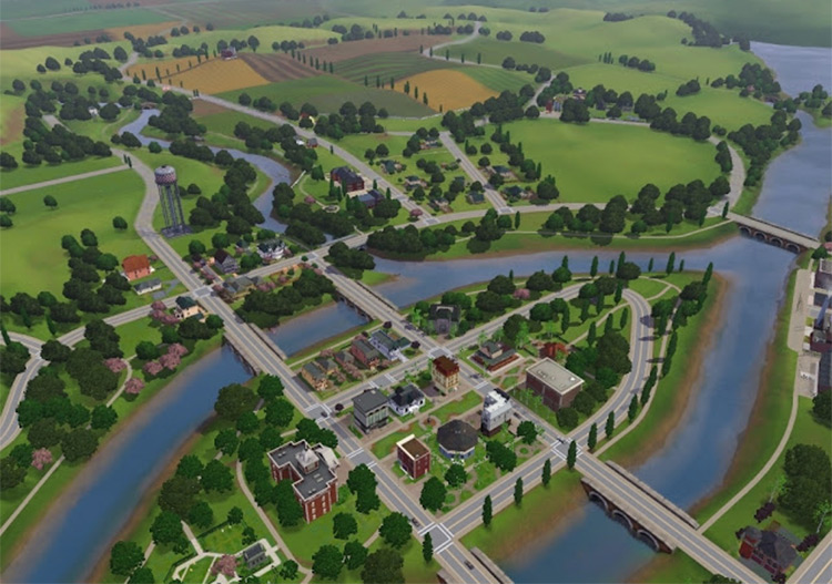 Riverview in Sims 3