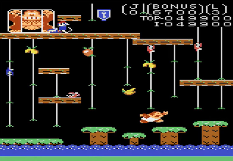 Donkey Kong Jr. Atari 7800 gameplay