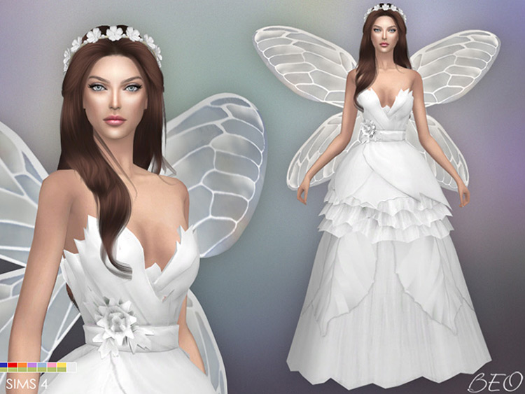 Fairy Wedding Dress Sims 4 CC