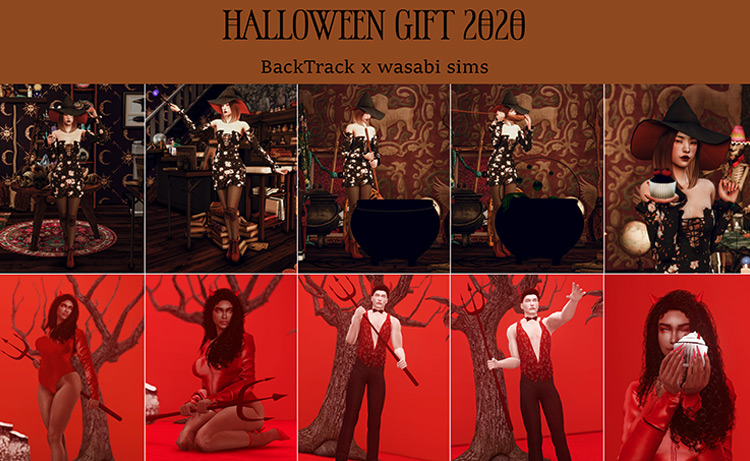 Halloween Gift 2020 Collab with BackTrack by wasabi sims TS4 CC