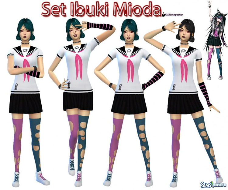 Ibuki Mioda Set Sims 4 CC