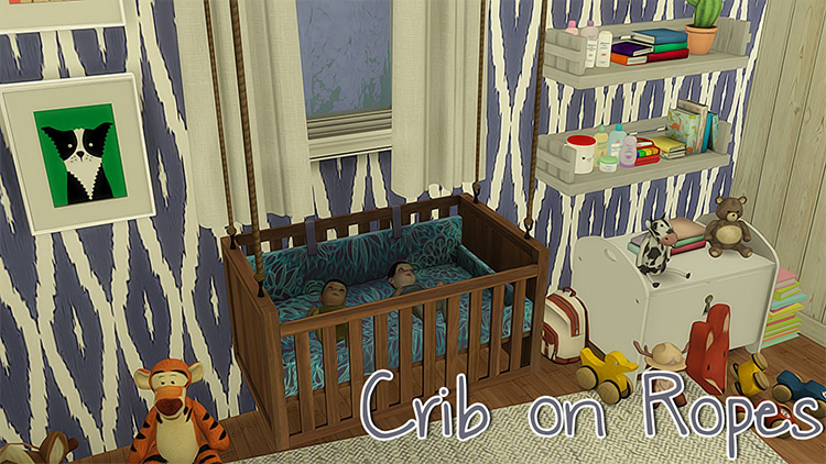 Crib On Ropes for The Sims 4