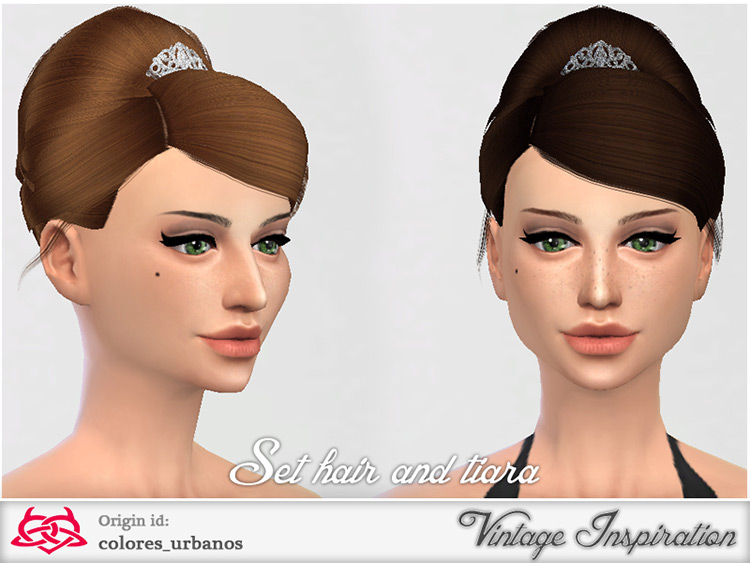 Hair and Tiara Set for The Sims 4